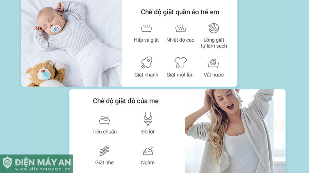 Máy giặt mini nhiệt độ cao Lumias 3 kg WS040WH